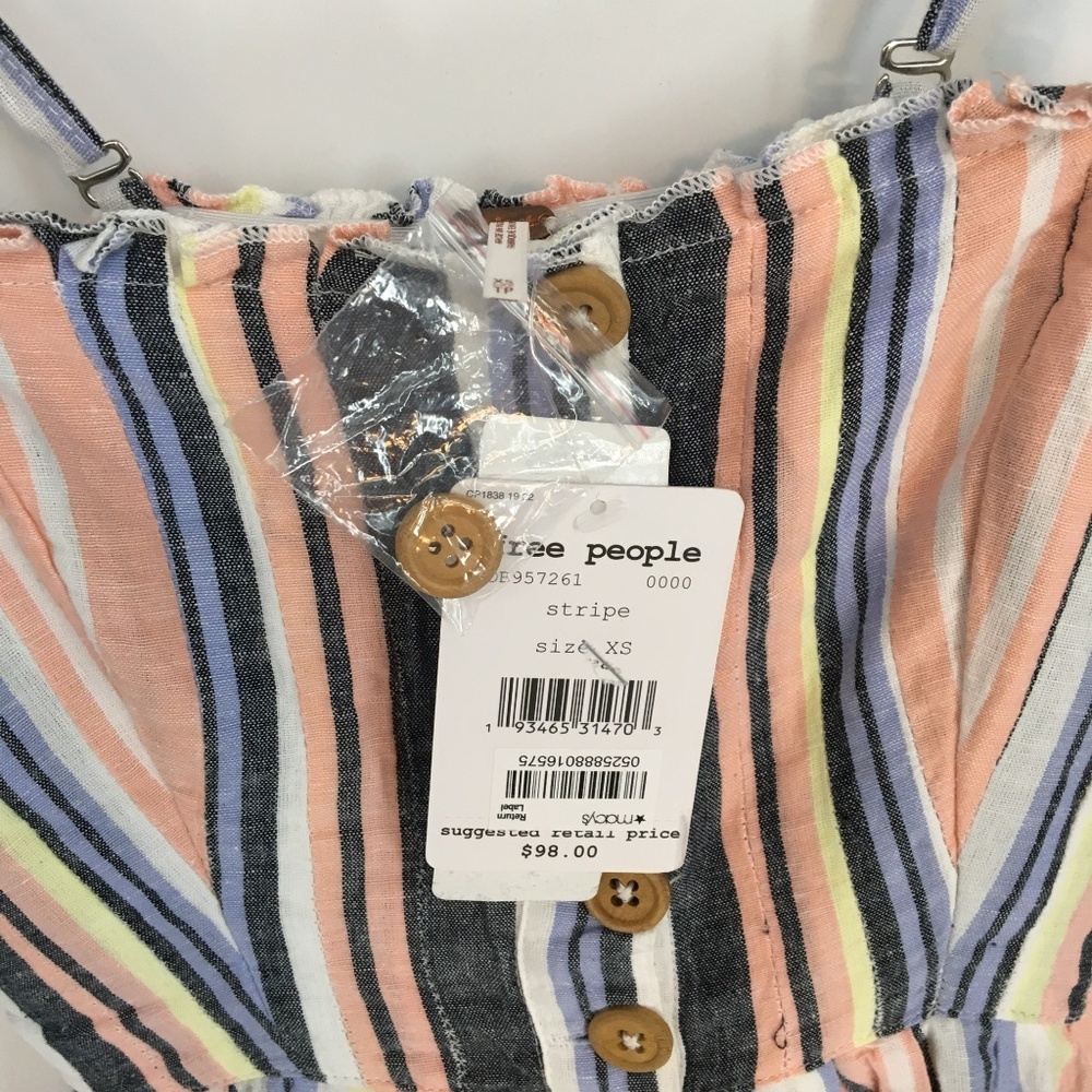 Free People Lilah Striped Pleated Midi Tube Dress - Picture 5 of 8